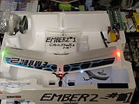 Name: 10-25-2009 IMG_6081.jpg
Views: 240
Size: 67.3 KB
Description: Ember 2, #1 in its "hangar", lights on!  Tiny Brite Lights set #2022.