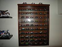 Name: DSCN0960.jpg
Views: 64
Size: 180.0 KB
Description: This is my pride and joy! This cabinet is custom made and the collection of bikes were collected over a period of two years.