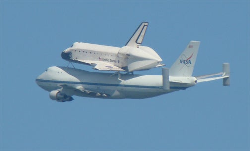 Shuttle over the San Francisco Bay.