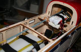 Lithium Ignition battery up front.