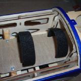 Tray installed with velcro straps.