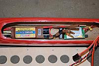 Name: Power lay out 2.jpg
Views: 298
Size: 79.5 KB
Description: Rails run down the Esc and Ubec. Lightened ply plate screwed down onto this and sites the Lipo.