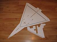 Name: b1.jpg
Views: 2528
Size: 44.8 KB
Description: Start by cutting out the wing and fin and installing the carbon spars and control surfaces.