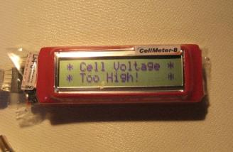 A similar warning is provided for a high-voltage condition