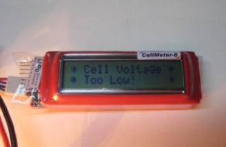 A low voltage message is accompanied by an alert tone