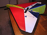 Name: PA290002.jpg
Views: 35
Size: 271.5 KB
Description: Elevons are full width and hinged with 3M Extreme tape.  Plane was built in 2010 and sat in the garage on the wall for storage in a Michigan climate.