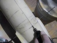 Name: SAM_1688s.jpg
Views: 46
Size: 77.9 KB
Description: As the reference lines and centre line are about to dissapear, I have ground in a small marker hollow.