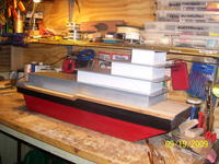 Name: Pushboat 001.jpg
Views: 116
Size: 113.6 KB
Description: With the white railings on it should look pretty good. I think I'll need a couple of cranes too. Lots of room for details.  Pete