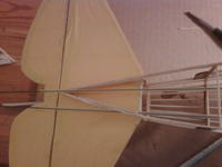 Name: elestructure.jpg
Views: 151
Size: 49.8 KB
Description: The elevator has been glued it.  However, you can see very little by the way of structure for the rudder.  Not sure, did I miss something in the dumas  build?  It is a conversion anyway to rc so I can do as I like.  Thats half the fun of building.
