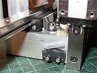Name: IMG_7914.jpg
Views: 31
Size: 159.7 KB
Description: Bottom linear slide bearing rail and carriage, also visible is the bottom limit switch.