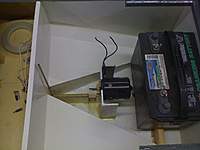 Name: Frieghter 033.jpg
Views: 305
Size: 46.0 KB
Description: The battery and motor instalation, no gears yet.