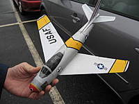 Name: Micro F-86 Saber with AR6400BL and Turnigy 1015 inrunner.jpg
Views: 635
Size: 29.2 KB
Description: Micro F-86 Saber with AR6400BL and Turnigy 1015 inrunner