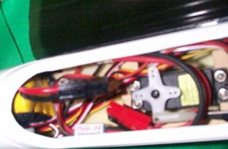 My unusual receiver pack solution of a 7-cell 1300 mAh NiMH flight pack run through a Pixie 14 speed control (using the BEC function).   