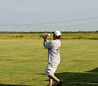 Name: DSC_0036.jpg
Views: 47
Size: 243.6 KB
Description: Kevin Wilfong spin launching his Cox Saucer.
