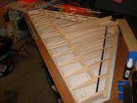 Name: DSC02087.jpg
Views: 180
Size: 73.6 KB
Description: Basic framing including ribbing ready for trimming and battery/motor fitting.