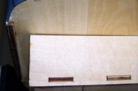 Name: Kyosho P40-50 series build mods 019.jpg
Views: 152
Size: 58.8 KB
Description: Got a better look at the motor box today. There is no glue here at all and there is no contact of the wood. You can see right thru to the motor box inside. This is not good!!