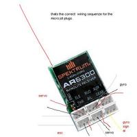 Name: AR6300.jpg
Views: 772
Size: 21.8 KB
Description: AR6300 pinouts and wiring order. Aux would have a servo in it too. (this diag was originally for a 4#3)
