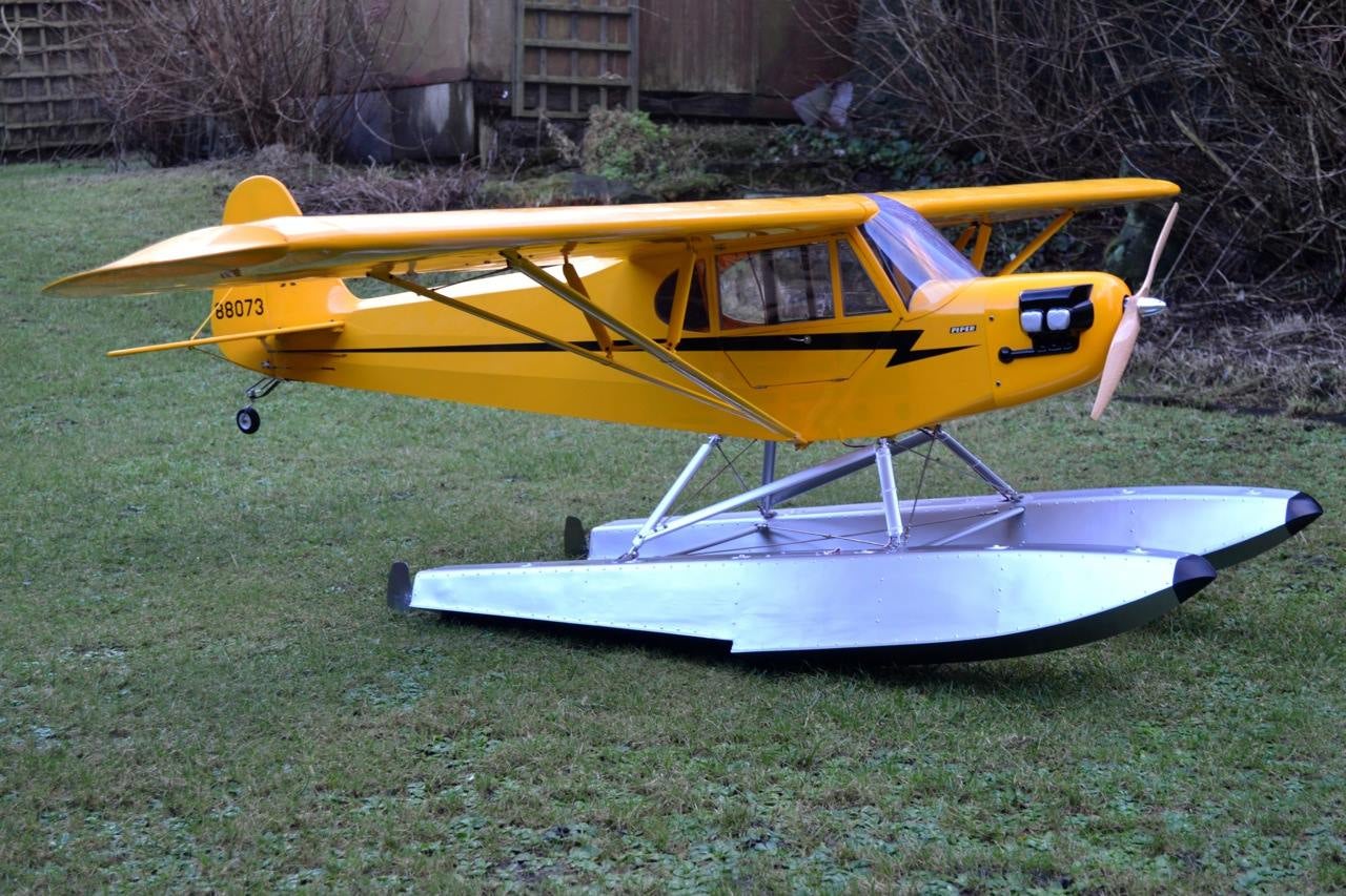 My 1/4 scale J-3 Cub recently converted to floats