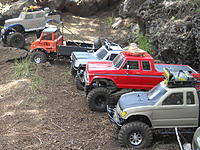 Name: RSCN0475.jpg
Views: 71
Size: 313.5 KB
Description: ....some of the 40 trucks that show up to our CORCRC  trail runs...."Central Oregon RC Rock Crawlers"