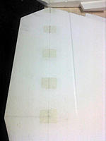 Name: Hinges Glued to wing.jpg
Views: 221
Size: 47.3 KB
Description: These hinges are only 0.15 mm thick, The glass cloth will go over these and the entire wing surface to create a composite wing.