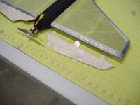 Name: DSCF2440.jpg Views: 454 Size: 80.8 KB Description: Use the over and under tape method to hinge elevons to wing. This provides the best possible slop free hinge.