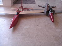 Name: DSC00171.jpg
Views: 57
Size: 82.8 KB
Description: Uriah-Bu will be retired in future. It's in perfect condition but only 550W/290kmh. complete new design will be made for specifically high end speed. I feel this airframe is at it's limits.