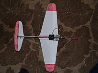 Name: 002.jpg
Views: 121
Size: 201.2 KB
Description: Wingspan is 16 inches. elevator 7inches. roughly the shape of the original (i took liberties with its design)