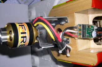 View of motor and ESC