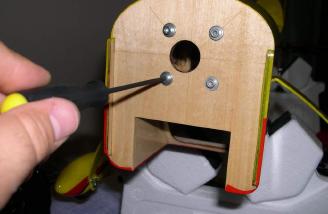 Installing blind nuts.  I like to use washers and hex screw to seat the blind nuts before installing the mount.