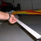 Measuring wing tip to horizontal stab tip for perfect horizontal stab alignment