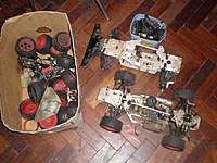 Name: 4.jpg
Views: 162
Size: 100.7 KB
Description: As they came out the loft after 20 years! Loads of spares inc tyres, wheels, wishbones etc..