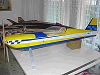 Name: P1050429.jpg
Views: 53
Size: 176.9 KB
Description: Slowly coming along, wondering what will be AUW. If it won't hover sustainably I'll sell it.
