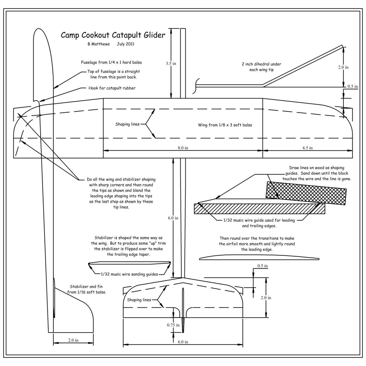 Catapult Glider Plans