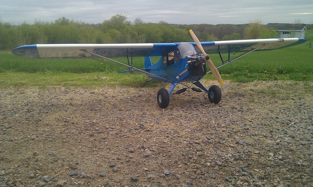 hangar 9 cub 80"WS recovered and rebuilt