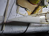 Name: IMG_8158.jpg
Views: 60
Size: 232.5 KB
Description: Aft fuselage, pull-pull exits...  will get the cables through and connected to the servos before planking the cockpit sides.