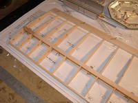 Name: Picture or Video 020.jpg
Views: 196
Size: 84.9 KB
Description: Packing strip under the rib trailing edges, note the decorative pin holder (I am in trouble again!!)