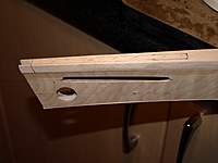 Name: Picture or Video 043.jpg
Views: 248
Size: 35.2 KB
Description: I cut a slot for the fin spar and marked where the fin sits so that I don't sand it to round section.