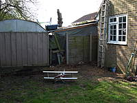 Name: Picture or Video 011.jpg
Views: 243
Size: 120.2 KB
Description: It's going here, bipe for scale. Tin shed belongs to the neighbours.