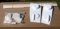 Name: Picture 004.jpg
Views: 53
Size: 139.4 KB
Description: Stripwood (wing leading edges and elevons), ABS vacformed servo pockets and covers, bag of accessories.