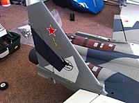 Name: su35 bphoto 3.jpg
Views: 232
Size: 171.9 KB
Description: Snug and secure. No support strip running legnth of rudder, carbon rod/strip is definitely a must to add.