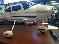 Name: IMG00187-20110201-1143.jpg
Views: 691
Size: 110.2 KB
Description: Front nose landing gear is even worse. I will be upgrading this to a custom front set really soon. The design is horrid and will break.