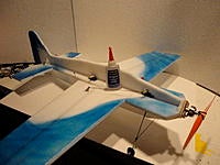 Name: DSC00461.jpg
Views: 55
Size: 43.3 KB
Description: fusion Tac-EE Depron 9mm Depron wing and stab, EPP fuse and rudder, 9oz AUW