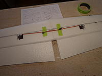 Name: DSC00148.jpg
Views: 178
Size: 194.0 KB
Description: Step 07d - Repeat for the other side. Taped the leads done to keep them out of the way will handling