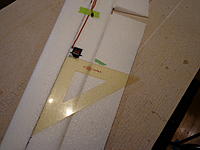 Name: DSC00155.jpg
Views: 175
Size: 203.1 KB
Description: Step 07f - With a square or straight edge mark a line perpendicular/parallel to the servo in the area where the horn will locate.