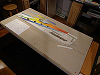 Name: DSC00076.jpg
Views: 171
Size: 171.8 KB
Description: Step 09a - Locate the three fuselage edge strips. Find their location and test fit. One or both of the pieces that come together at the canopy front will need beveled.