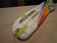 Name: DSC00160.jpg
Views: 182
Size: 231.5 KB
Description: Step 13i - Use some hi-tack painters tape (the green stuff) to hold everything together until the glue is fully set.