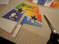 Name: DSC00093.jpg
Views: 150
Size: 248.6 KB
Description: Step 23 - Cut both of the fiber hinges in half, all four pieces will be used. Cut slots in the fixed part of the rudder locating approx as shown, equally spaced.