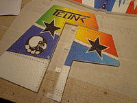 Name: DSC00094.jpg
Views: 151
Size: 246.3 KB
Description: Step 24 - Put some Welders in the slot and insert the hinges. Let this part dry and than cut slots for, glue the slots and assemble the rudder control surface. Flex the rudder from side to side to set the clearance.