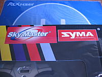 Name: IMG_9217.jpg
Views: 42
Size: 122.3 KB
Description: Has an extra SkyMaster on the box, next to the SYMA logo