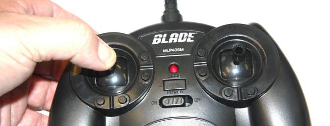 To rebind the MLP4DSM transmitter push down on the left stick as it is powered up.